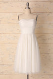 Robe de mariée courte en tulle blanc chérie