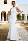 Robe de mariée Blanche Sirène Dos Ouvert Dos Nu
