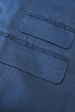 Costume 2 Pièces Bleu À Double Boutonnage À Revers En Pointe Pour Hommes