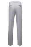 Ensemble De Costume 3 Pièces Simple À Revers Châle Gris Pour Hommes