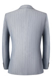 Gris 3 Pièces À Revers En Pointe Costumes Pour Hommes