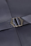 Gris 3 Pièces À Revers En Pointe Costumes Pour Hommes