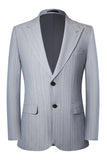 Gris 3 Pièces À Revers En Pointe Costumes Pour Hommes
