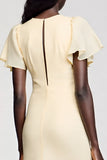 Robe Longue Ivoire Fourreau Ras de Cou