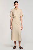 Robe Longue Abricot Tulle Fourreau Col Bateau