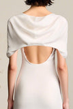 Robe Longue Ivoire Trapèze Tulle Capot