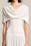 Robe Longue Ivoire Trapèze Tulle Capot
