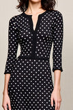 Robe Longue Noir Satin Trapèze Ras De Cou