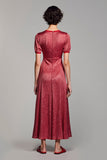 Robe Longue Rouge Trapèze Col V