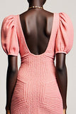 Robe Longue Rose Trapèze Col V
