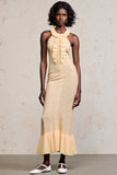 Robe Longue Abricot Fourreau Licou
