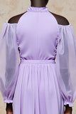 Robe Longue Violet Tulle Trapèze