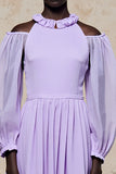 Robe Longue Violet Tulle Trapèze