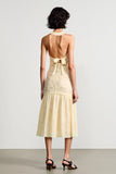 Robe Midi Abricot Tulle Trapèze Licou