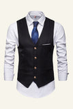 Revers À Poitrine Unique Gilet De Costume Homme