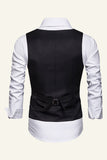 Revers À Poitrine Unique Gilet De Costume Homme