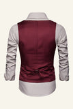 Revers À Poitrine Unique Gilet De Costume Homme