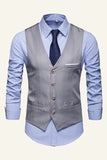 Revers À Poitrine Unique Gilet De Costume Homme
