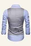 Revers À Poitrine Unique Gilet De Costume Homme