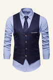 Revers À Poitrine Unique Gilet De Costume Homme