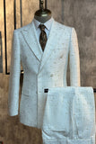 Costumes Pour Hommes 2 Pièces à Revers Blanc