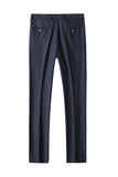 Revers Cranté Deux Boutons Noir Hommes Costumes De Bal