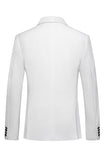 Costumes Formels Blancs À Double Boutonnage 2 Pièces À Revers Pour Hommes