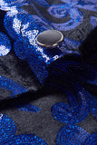 Royal Blue Sequins Costumes 2 pièces pour hommes