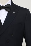 Costume Homme 2 Pièces Croisé Bleu Marine