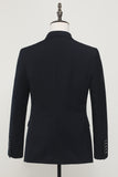 Costume Homme 2 Pièces Croisé Bleu Marine