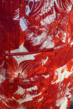Rouge Floral Jacquard 2 pièces Hommes Costumes de bal