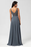 Une ligne Perles Eucalyptus Robe de demoiselle d’honneur longue