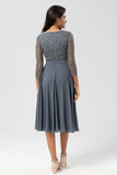 Une ligne Eucalyptus col V manches longues robe demoiselle d’honneur