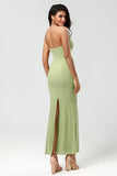 Robes de demoiselle d’honneur vert citron sans bretelles