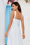 Robe de mariée Une ligne Col Col Ivoire avec dentelle