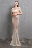 Sirène d’or Sequin Longue robe de soirée de vacances