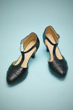 Talons pointus en cuir noir