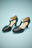 Talons pointus en cuir noir