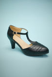 Talons pointus en cuir noir