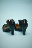 Talons pointus en cuir noir