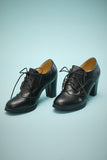 Talons Chunky en cuir noir