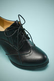 Talons Chunky en cuir noir