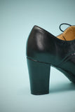 Talons Chunky en cuir noir