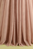 Robe de bal longue Corset en tulle gaine rose bretelles spaghetti longue avec fente