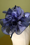 Bandeau perlé en organza bleu des années 20