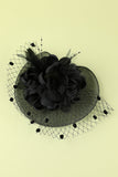Bandeau perlé de plume noire des années 20