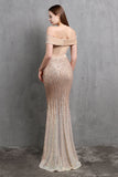 Sirène d’or Sequin Longue robe de soirée de vacances