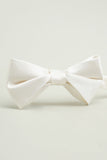 Nœud papillon en satin réglable blanc Nœud papillon Tuxedo formel