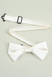 Nœud papillon en satin réglable blanc Nœud papillon Tuxedo formel