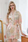 Robe de mariée Champagne Floral Boho Kimono